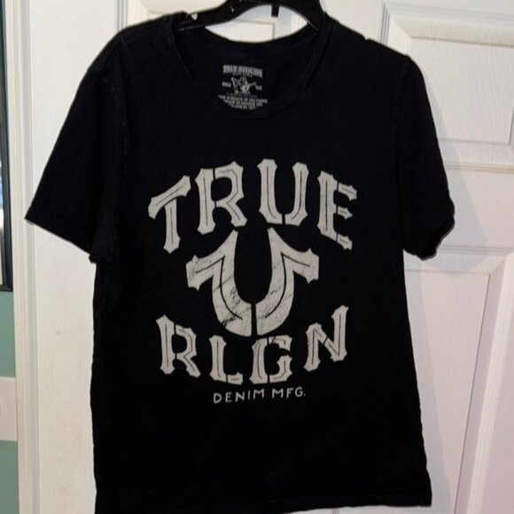 True Religion Black Short Sleeve Tee with Graphic Design - Picture 6 of 6